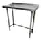Bk Resources Stainless Steel Work Table With Open Base, 1.5" Rear Riser 36"Wx18"D VTTROB-1836 - alternate 2